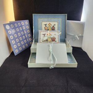 Debbie Mumm Folk Art Bird Houses Stationary Box